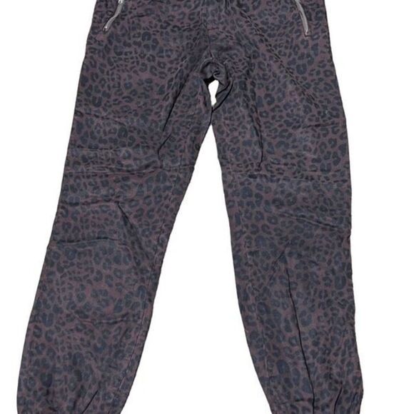 Dear John Jourdan Brown Leopard Print Joggers Size XS - Picture 1 of 4